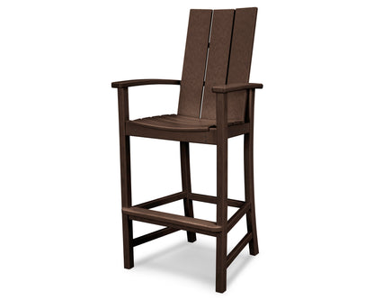 POLYWOOD® Modern Adirondack Bar Chair in Mahogany