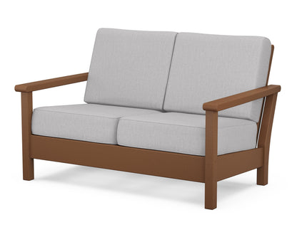 POLYWOOD® Harbour Deep Seating Loveseat in Teak / Granite