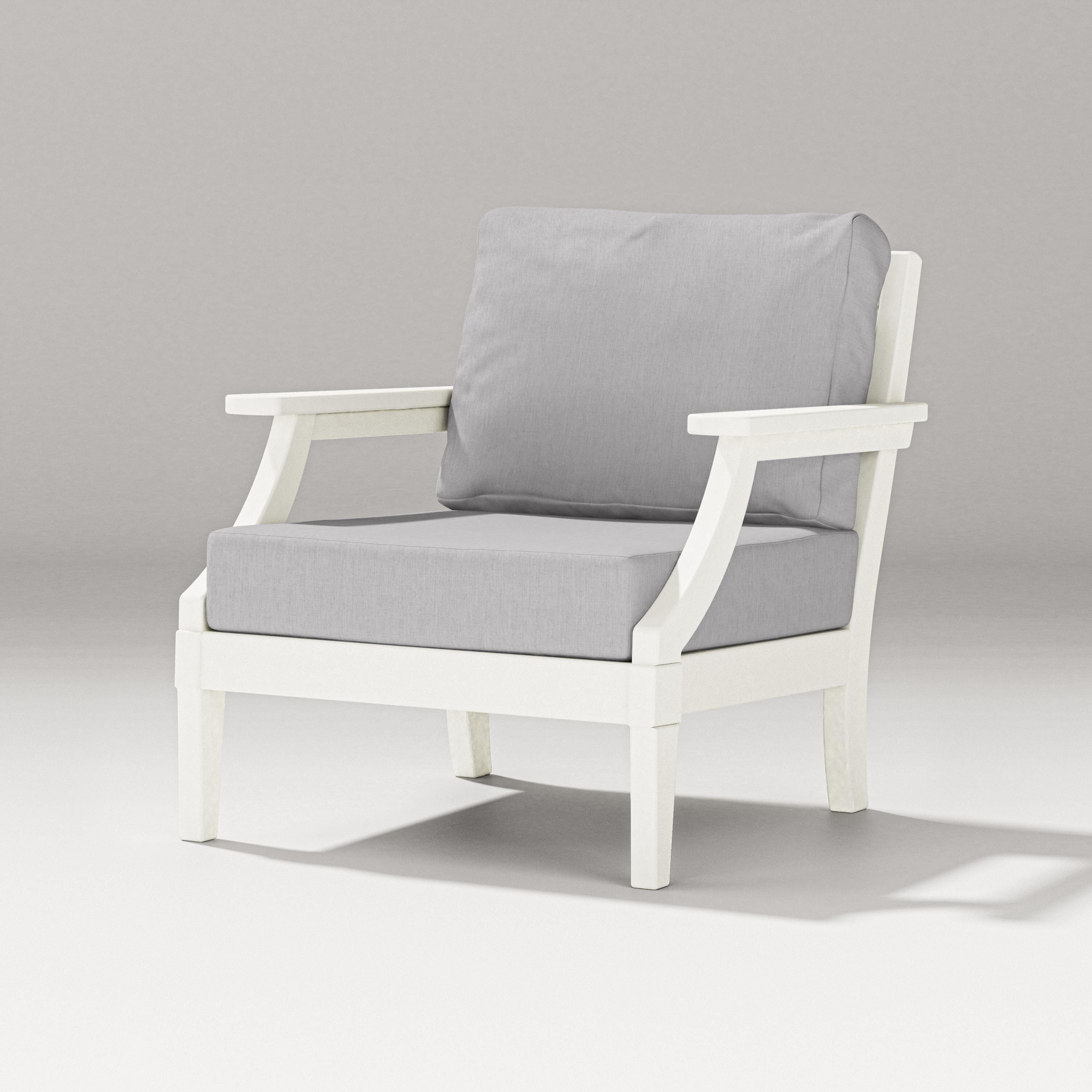 PW Designer Series Estate Lounge Chair in Vintage White / Granite