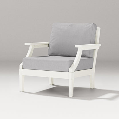 PW Designer Series Estate Lounge Chair in Vintage White / Granite