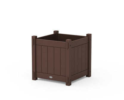 POLYWOOD® Vineyard Large Square Planter Box in Mahogany