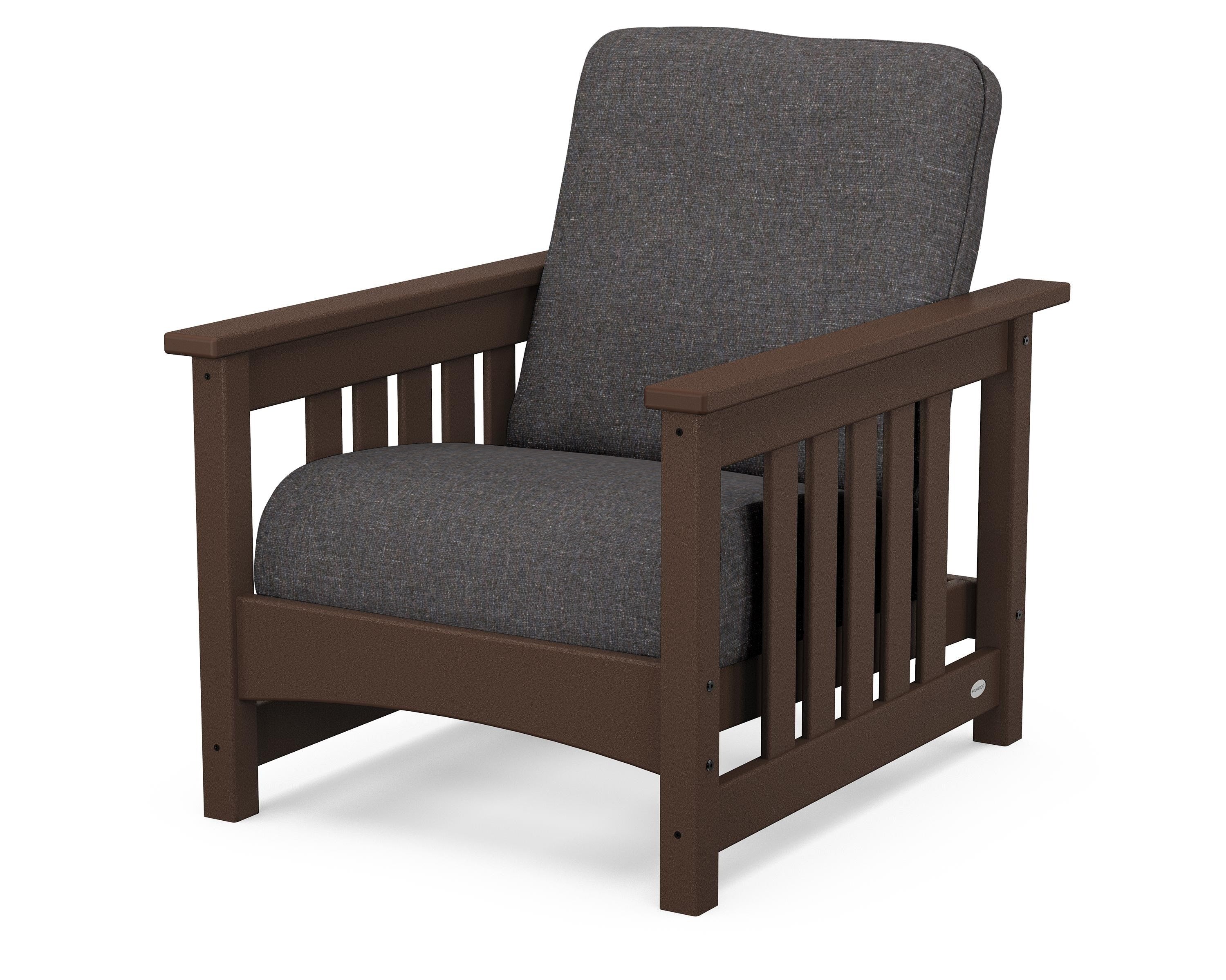 POLYWOOD® Club Mission Chair in Mahogany / Ash Charcoal