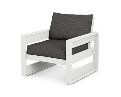 POLYWOOD® Westport Club Chair in White / Ash Charcoal