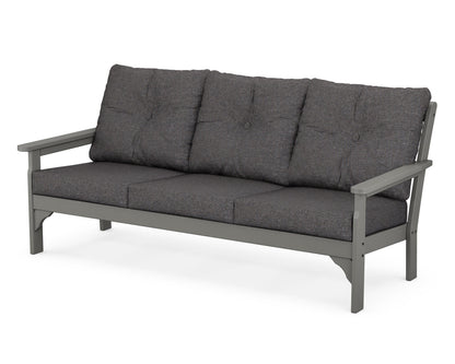 POLYWOOD® Vineyard Deep Seating Sofa in Slate Grey / Ash Charcoal