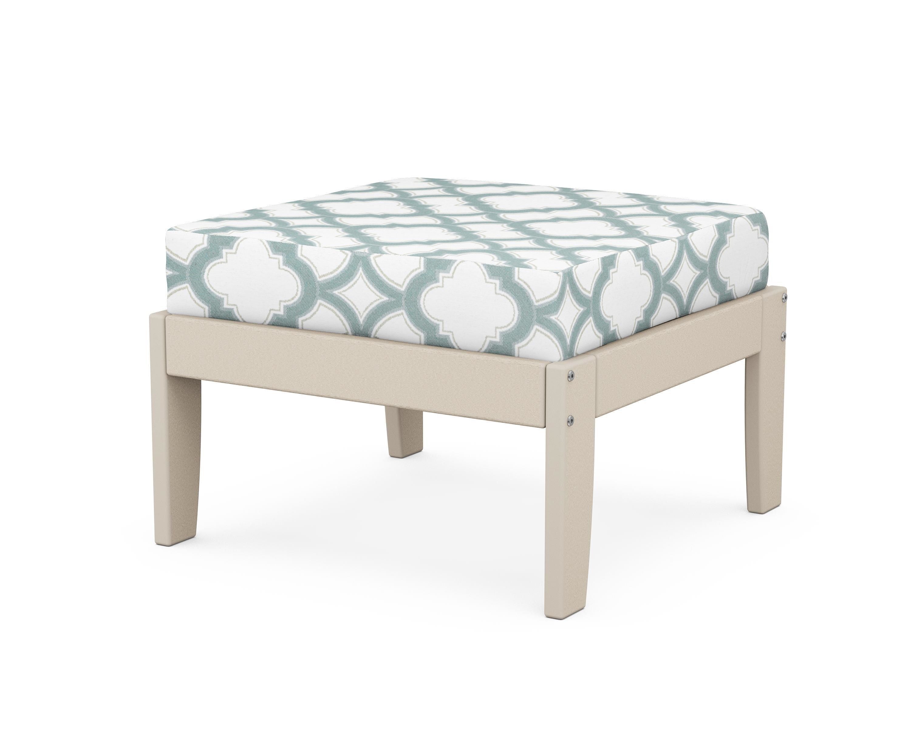 Unbranded Modular Ottoman - Classic in Sand / Trellis Glacier Spa
