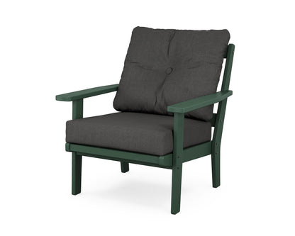 POLYWOOD® Prairie Deep Seating Chair in Green / Spectrum Carbon