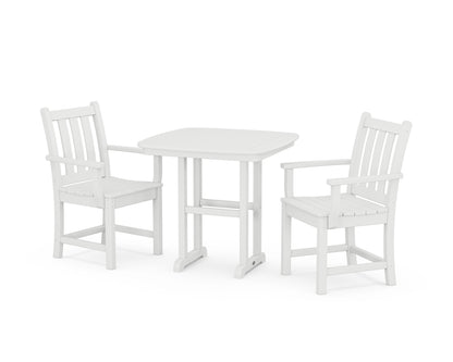 POLYWOOD® Traditional Garden 3-Piece Dining Set in White