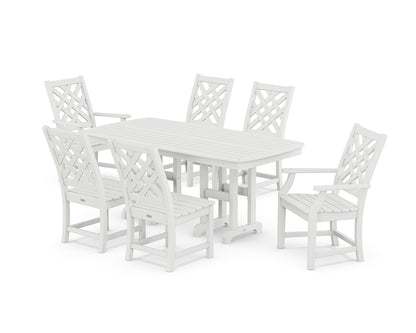 Country Living Wovendale 7-Piece Dining Set in White