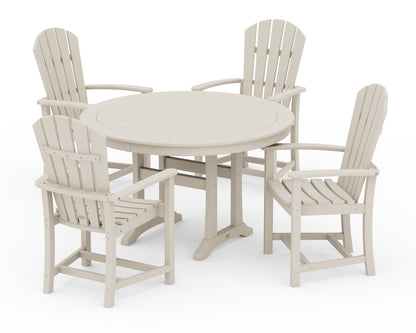 POLYWOOD® Palm Coast 5-Piece Round Dining Set in Sand