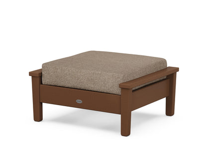 POLYWOOD® Prescott Deep Seating Ottoman in Teak / Spiced Burlap
