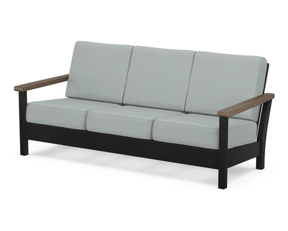 POLYWOOD® Harbour Deep Seating Sofa in Black / Kona / Spa