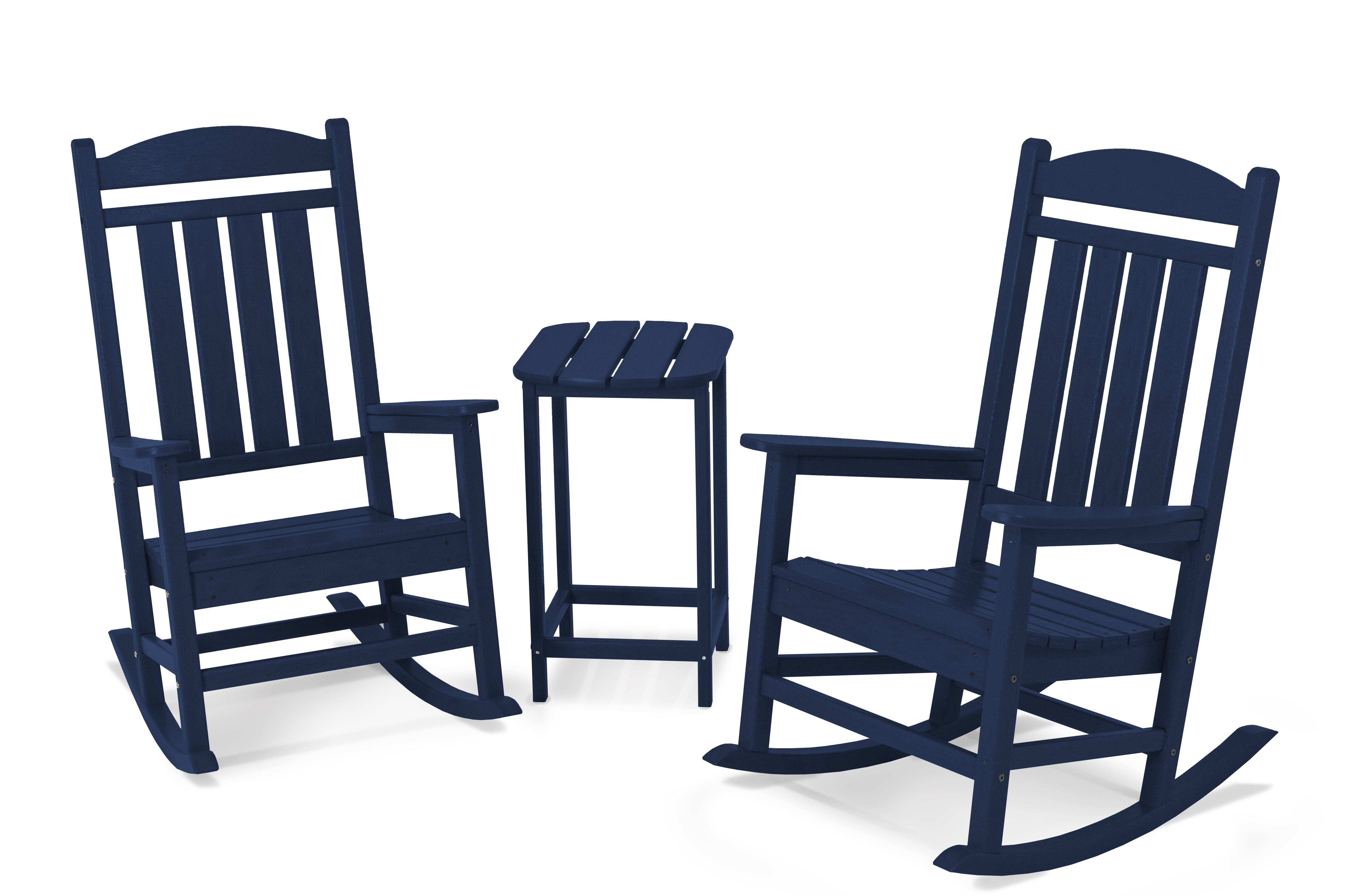 POLYWOOD® Presidential Rocker 3-Piece Set in Navy