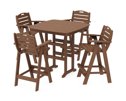POLYWOOD® Nautical 5-Piece Bar Set in Teak