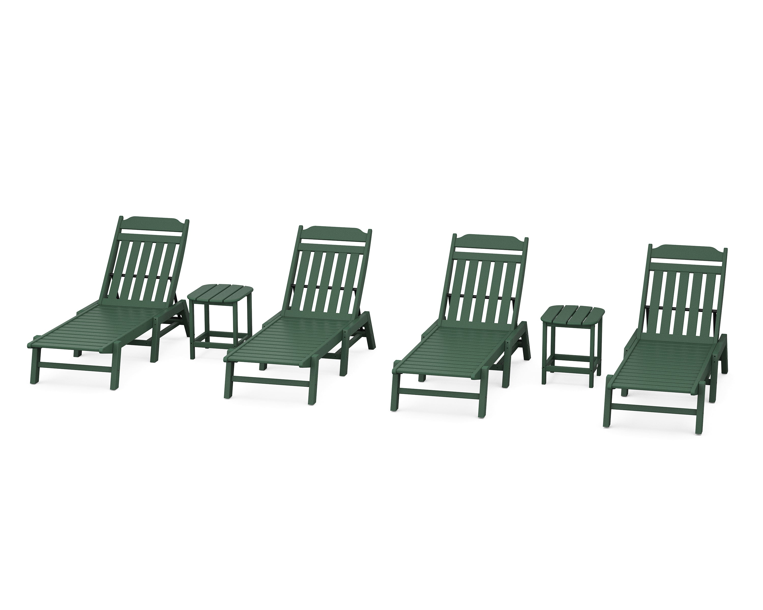 Country Living Cottage 6-Piece Chaise Set in Green