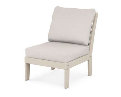 POLYWOOD® Braxton Modular Armless Chair in Sand / Cast Ash