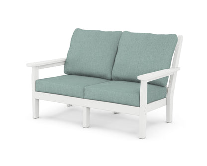 Chippendale Deep Seating Loveseat - White