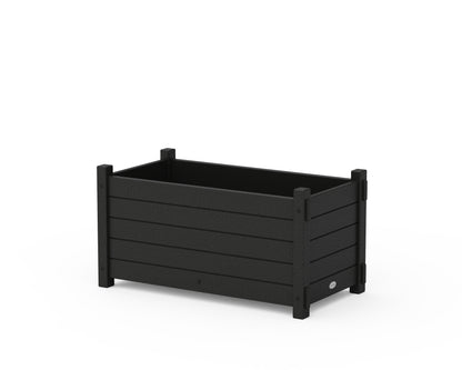 POLYWOOD® Nautical Rectangle Double Planter Box in Black