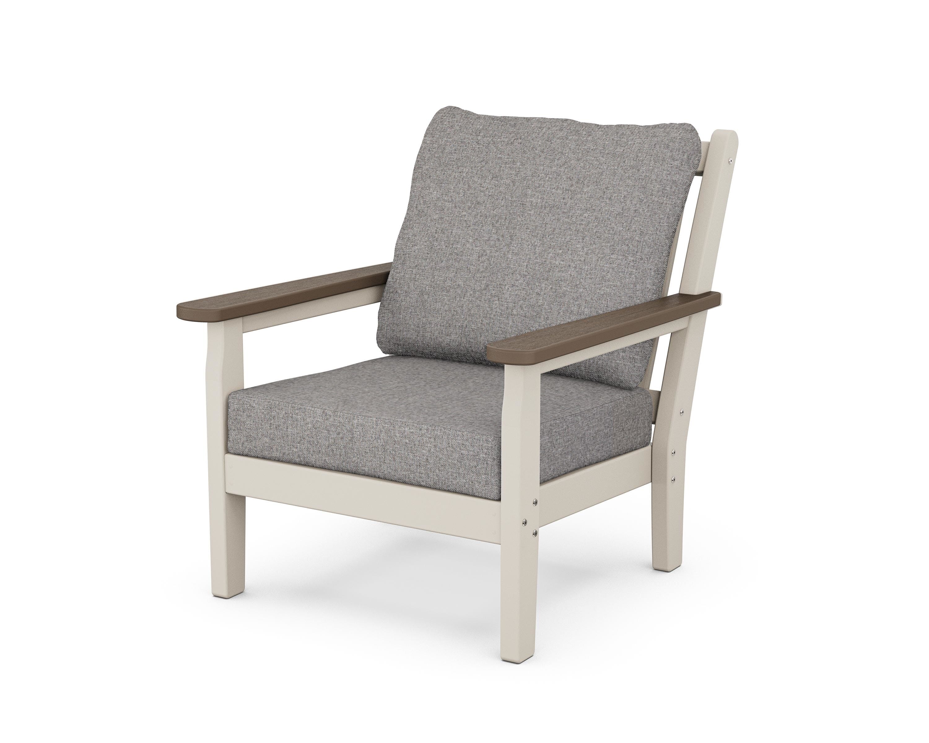 POLYWOOD® Chippendale Deep Seating Chair in Sand / Kona / Grey Mist