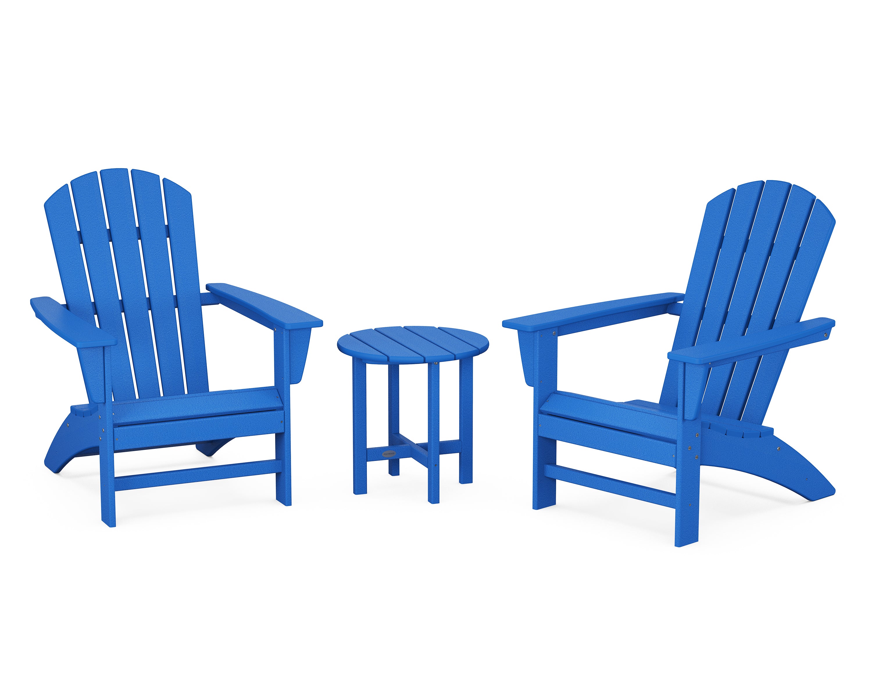 POLYWOOD® Nautical 3-Piece Adirondack Set in Pacific Blue