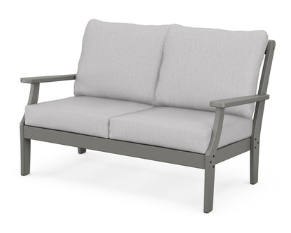 POLYWOOD® Braxton Deep Seating Loveseat in Slate Grey / Granite