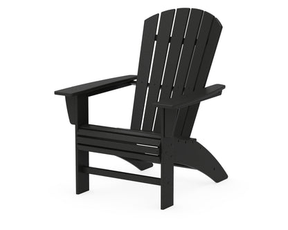 POLYWOOD® Nautical Curveback Adirondack Chair in Black
