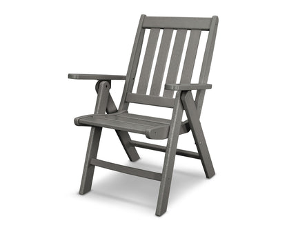 POLYWOOD® Vineyard Folding Dining Chair in Slate Grey