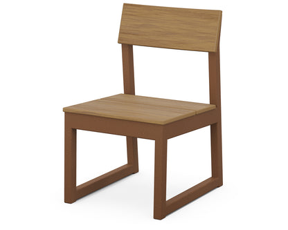 POLYWOOD® EDGE Dining Side Chair in Teak / Natural