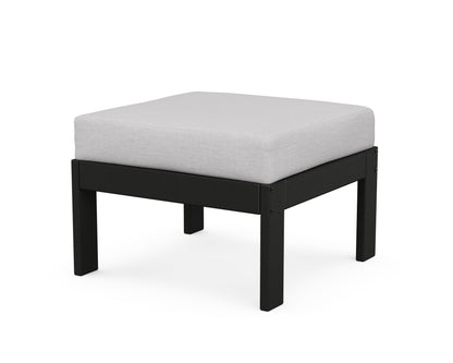 POLYWOOD® Vineyard Modular Ottoman in Black / Granite