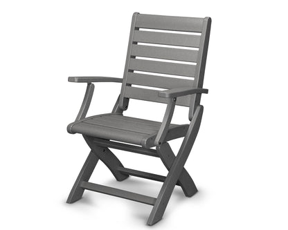 POLYWOOD® Signature Folding Chair in Slate Grey