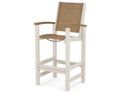 POLYWOOD® Coastal Bar Chair in Sand / Natural / Burlap Sling