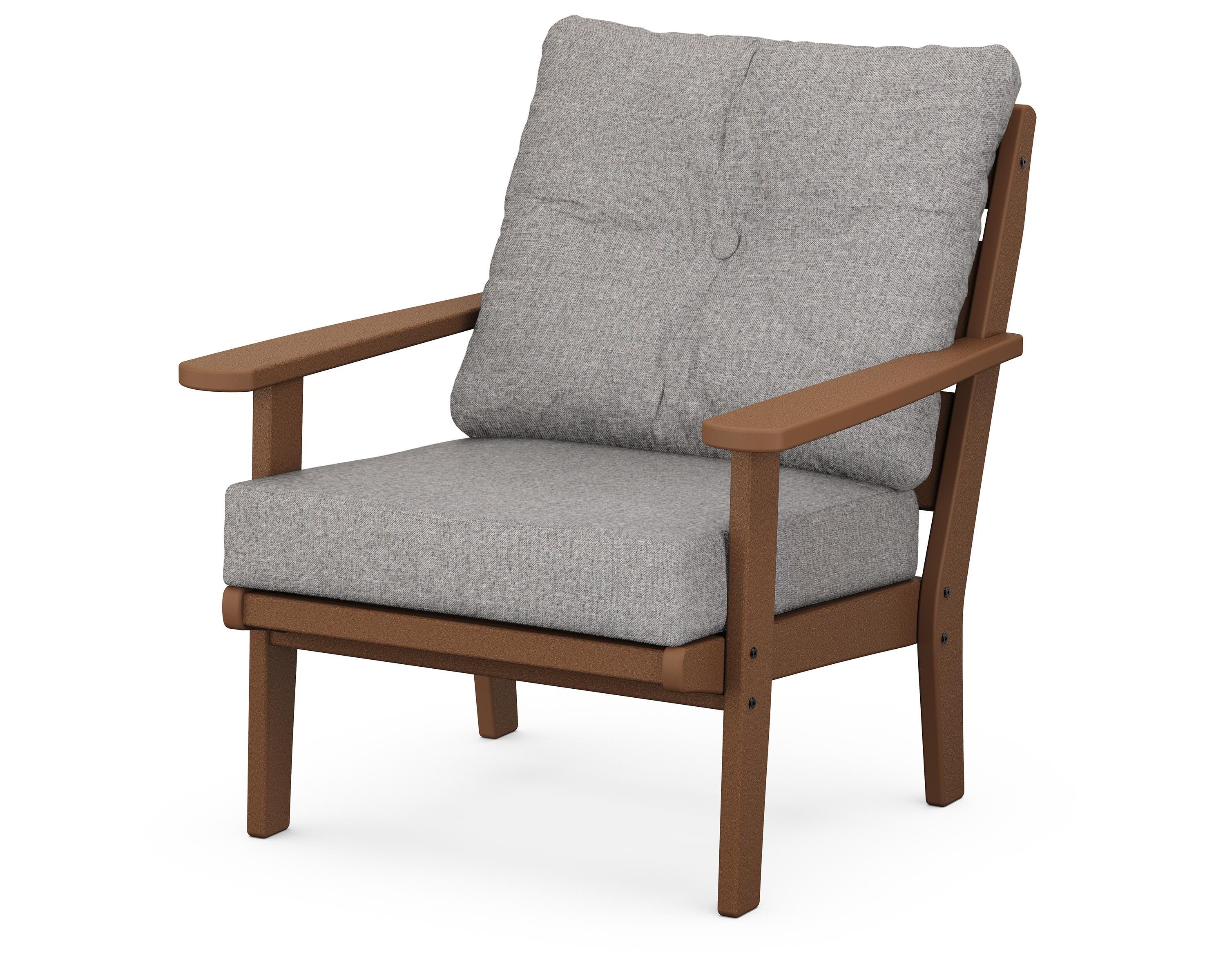 POLYWOOD® Lakeside Deep Seating Chair in Teak / Grey Mist