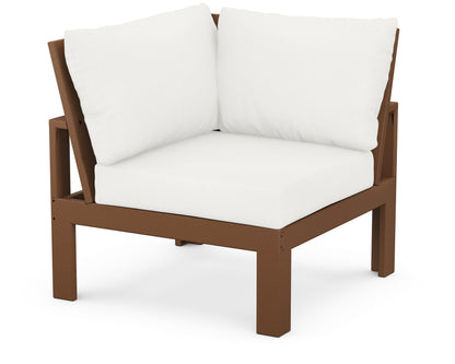Unbranded Modular Corner Chair in Teak / Natural Linen