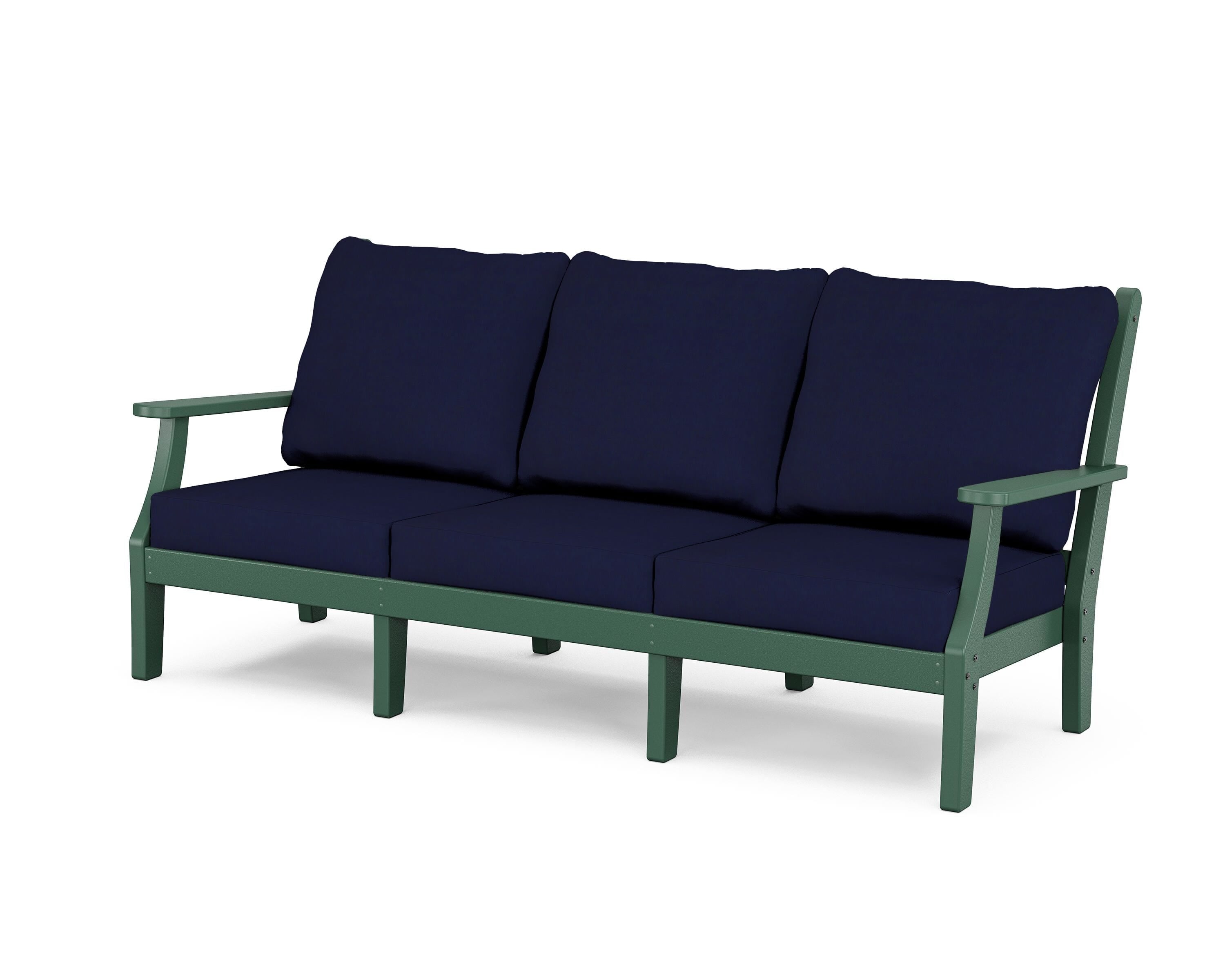Country Living Wovendale Deep Seating Sofa in Green / Navy