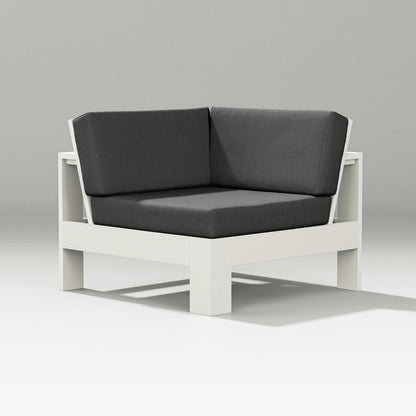 PW Designer Series Latitude Modular Corner Chair in Vintage White / Spectrum Carbon