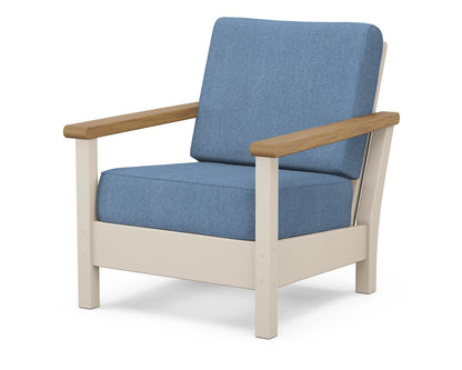 POLYWOOD® Harbour Deep Seating Chair in Sand / Natural / Sky Blue