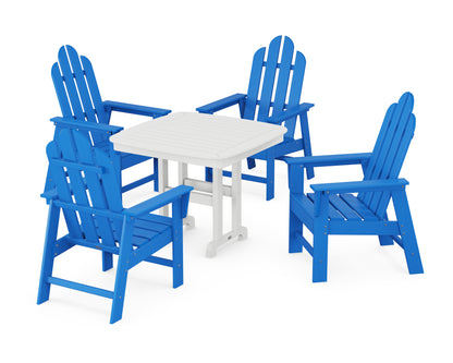 POLYWOOD® Long Island 5-Piece Dining Set in Pacific Blue / White
