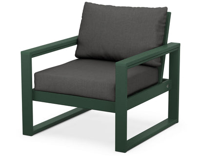 POLYWOOD® EDGE Club Chair in Green / Spectrum Carbon