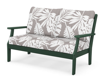 POLYWOOD® Braxton Deep Seating Loveseat in Green / Leaf Grey Mist
