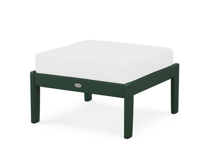 POLYWOOD® Braxton Deep Seating Ottoman in Green / Natural