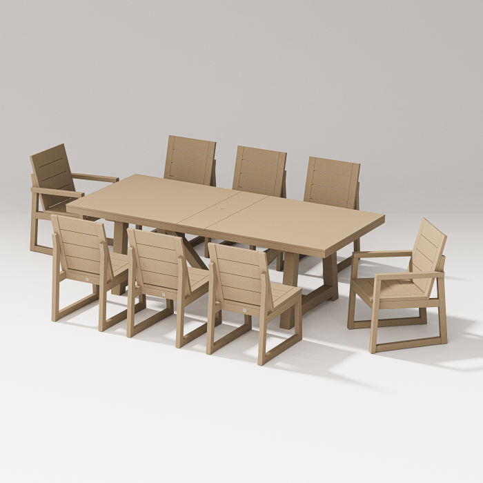 Elevate 9-piece A-frame Table Dining Set