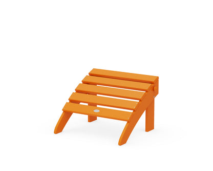 POLYWOOD® Classic Adirondack Folding Ottoman in Tangerine