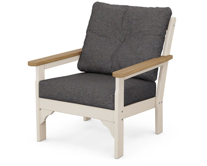 POLYWOOD® Vineyard Deep Seating Chair in Sand / Natural / Ash Charcoal