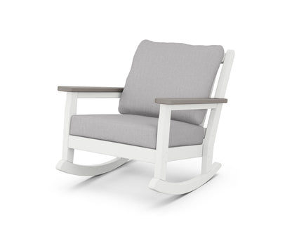 Chippendale Deep Seating Rocking Chair - White