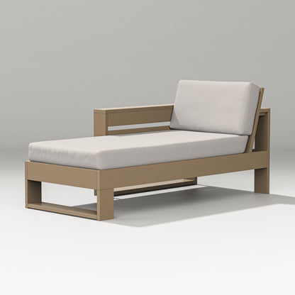 PW Designer Series Latitude Modular Left Arm Chaise in Vintage Sahara / Cast Ash