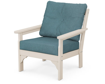 POLYWOOD® Vineyard Deep Seating Chair in Sand / Ocean Teal