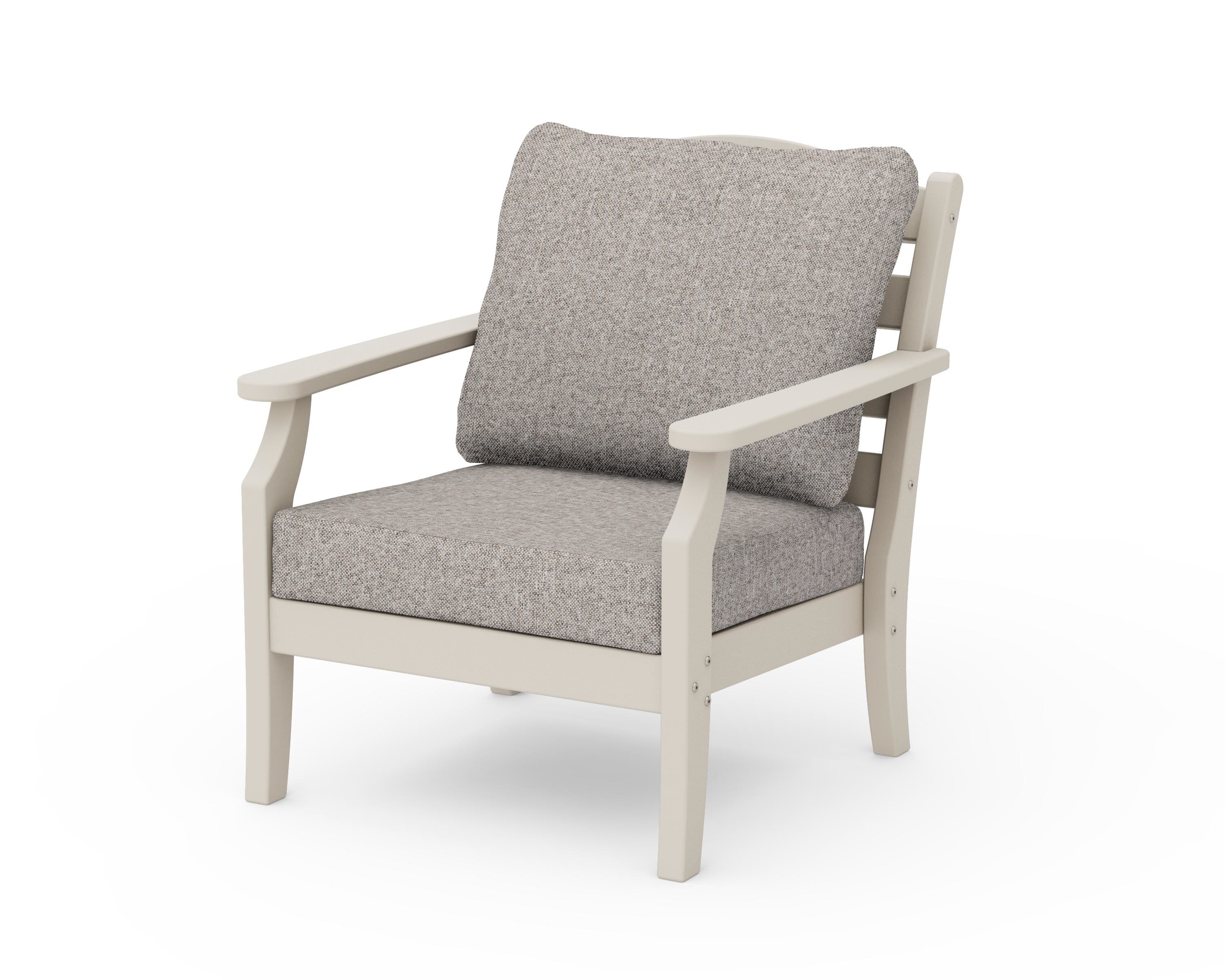 Draper James™ by  POLYWOOD® Savannah Deep Seating Chair in Sand / Weathered Tweed