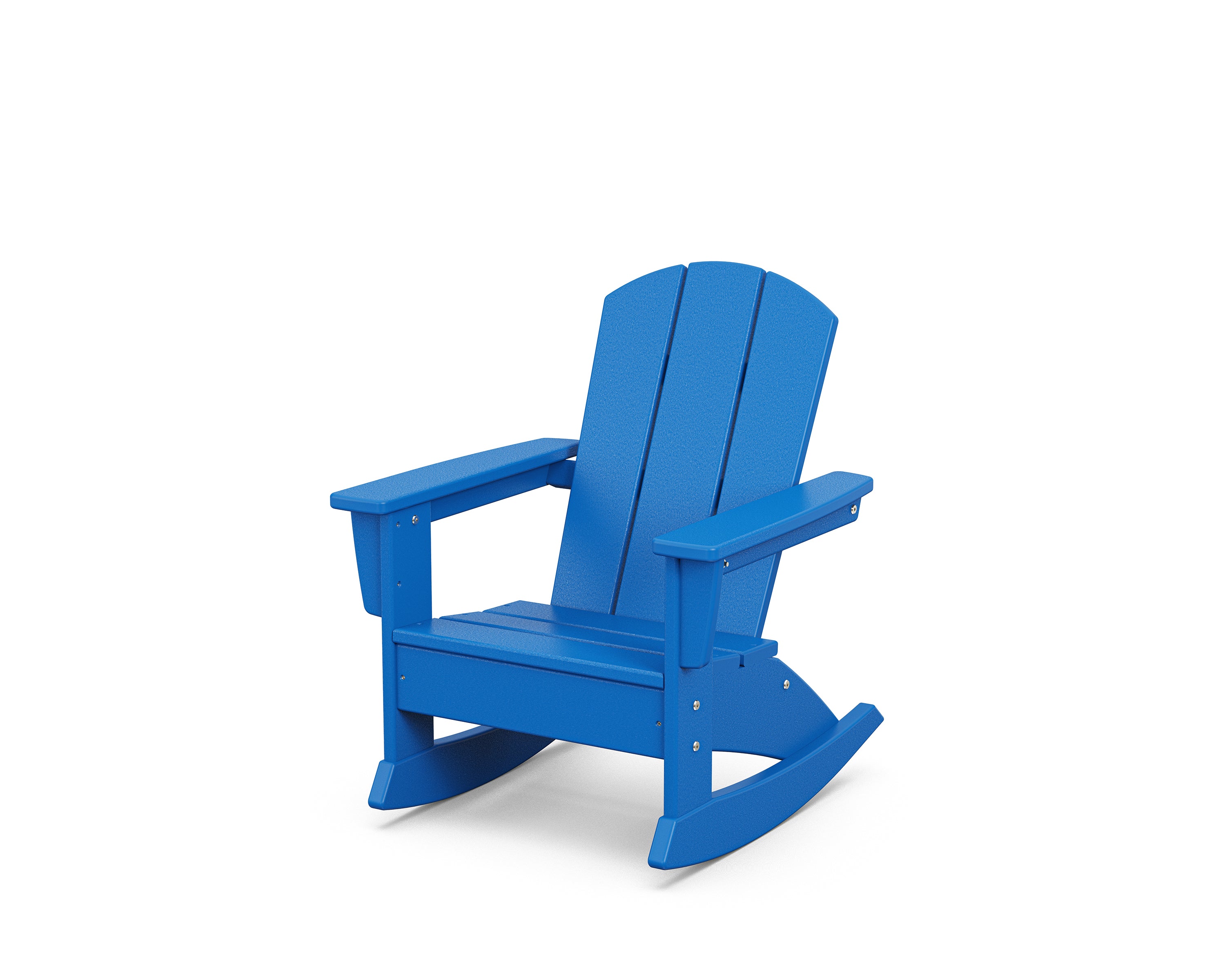 POLYWOOD® Kids Nautical Adirondack Rocking Chair in Pacific Blue