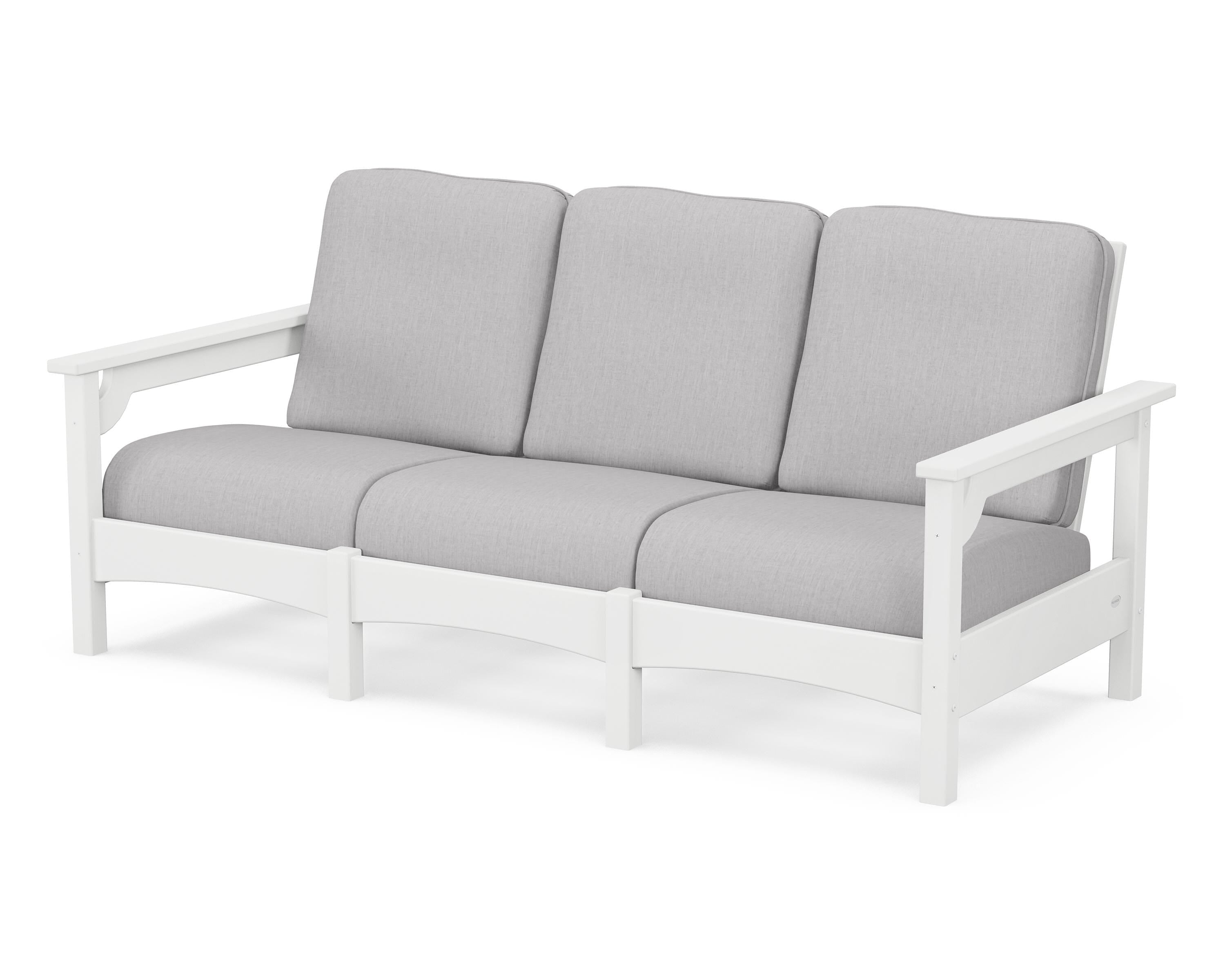 POLYWOOD® Club Sofa in White / Granite