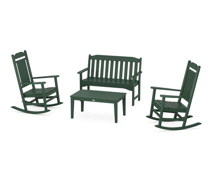 Country Living Cottage Legacy Rocking Chair 4-Piece Porch Set in Green