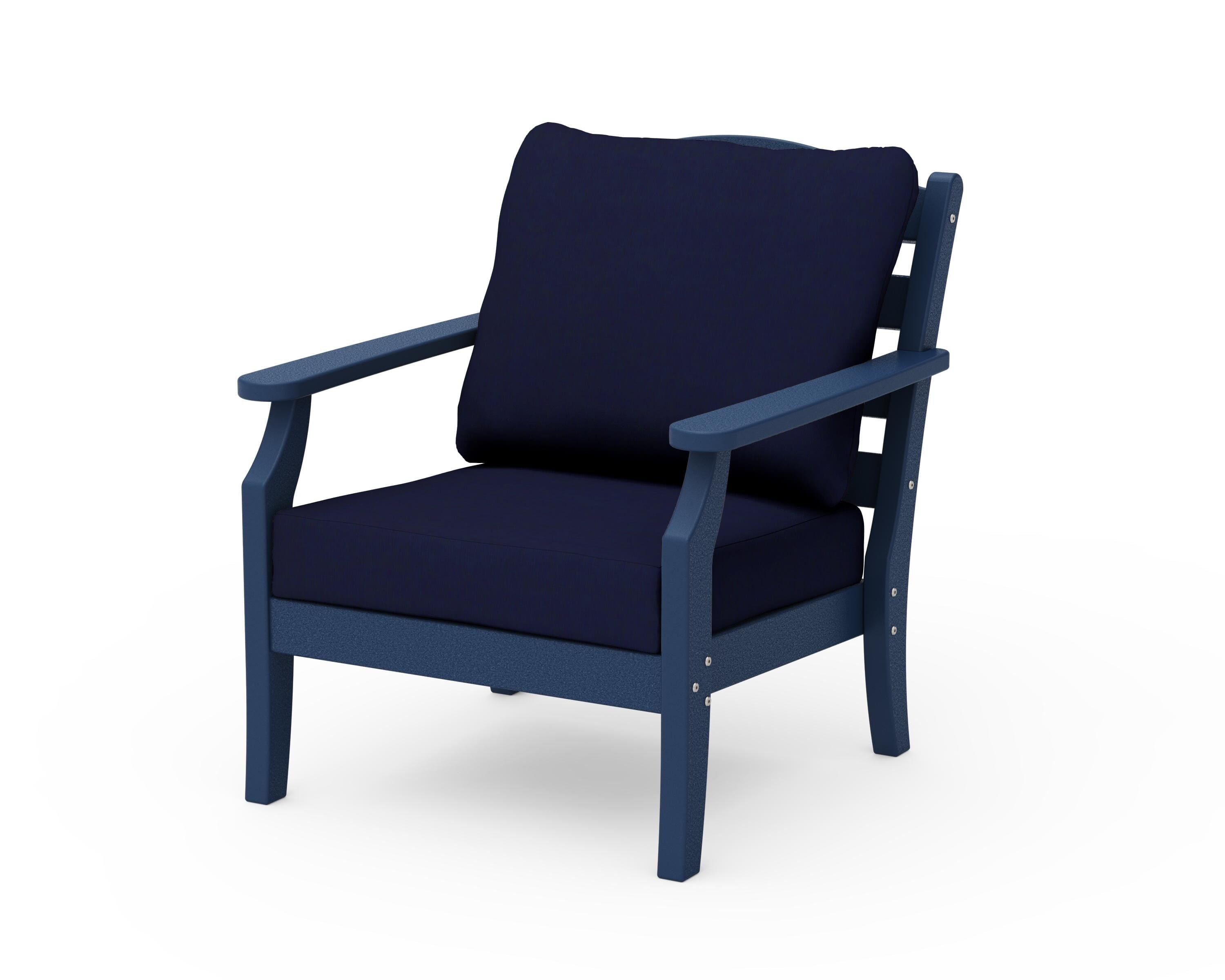 Draper James™ by  POLYWOOD® Savannah Deep Seating Chair in Navy / Navy